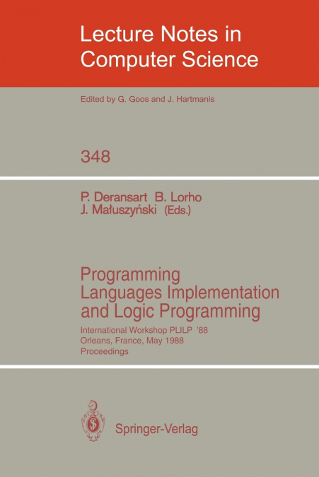 Programming Languages Implementation and Logic Programming