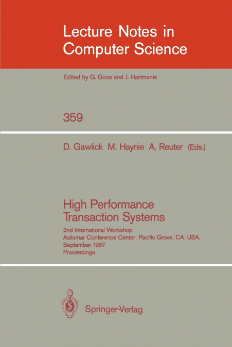 High Performance Transaction Systems