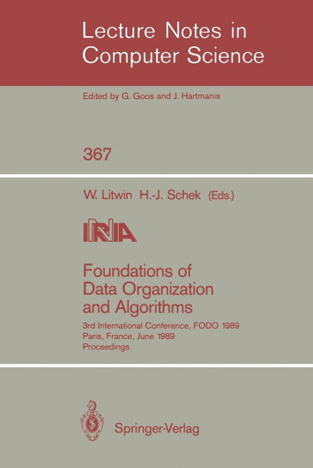 Foundations of Data Organization and Algorithms