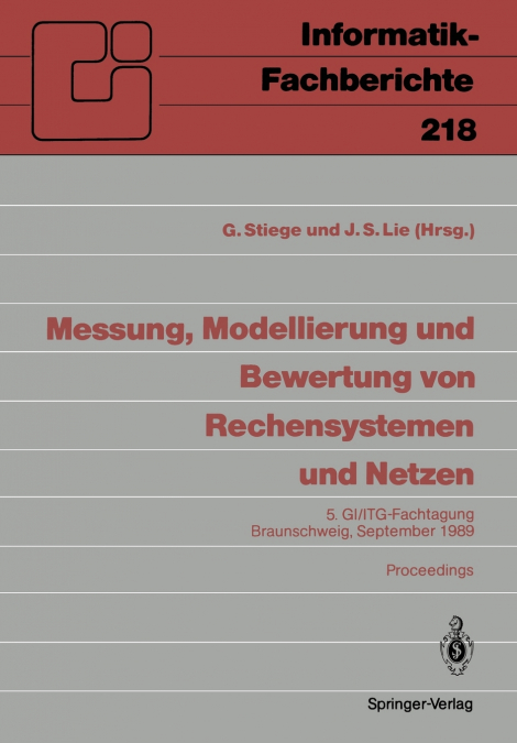 Messung, Modellierung und Bewertung von Rechensystemen und Netzen