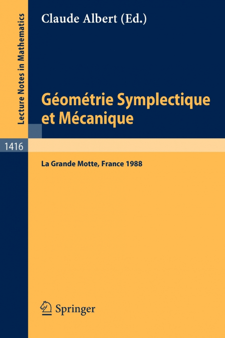 Geometrie Symplectique Et Mecanique