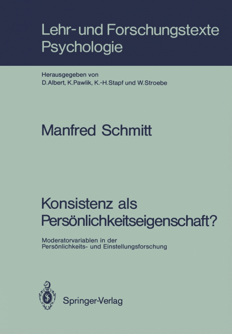 Konsistenz als Persönlichkeitseigenschaft?