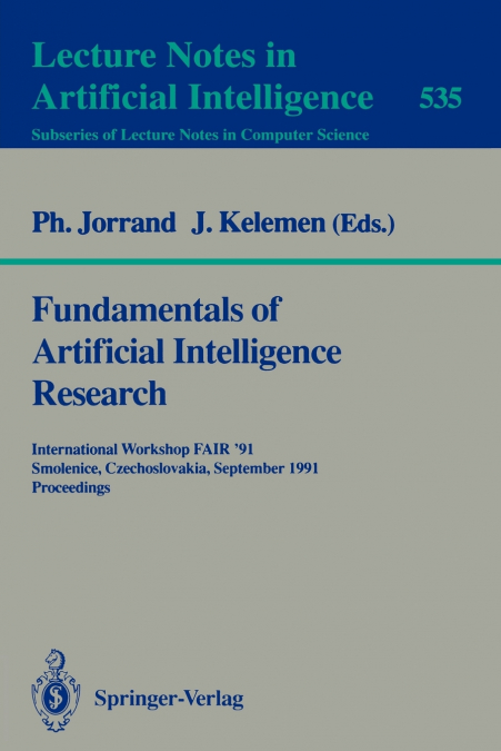 Fundamentals of Artificial Intelligence Research