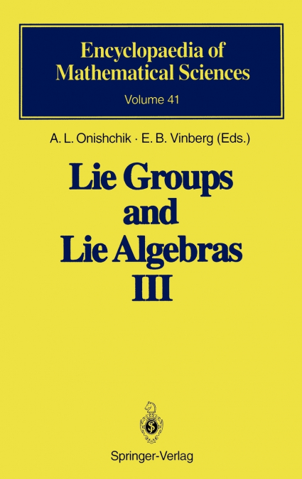 Lie Groups and Lie Algebras III