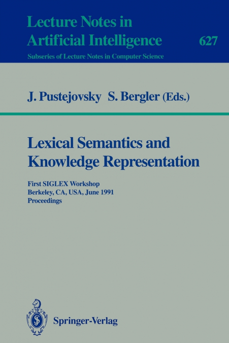 Lexical Semantics and Knowledge Representation