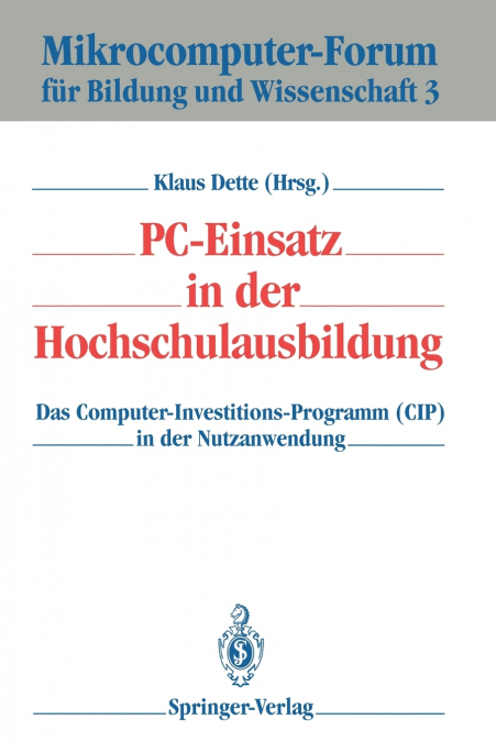 PC-Einsatz in Der Hochschulausbildung