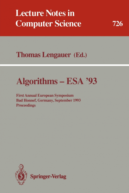 Algorithms - ESA ’93