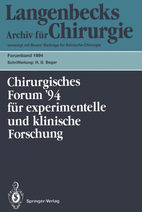 111. Kongreß der Deutschen Gesellschaft für Chirurgie München, 5.-9. April 1994