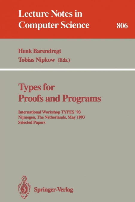 Types for Proofs and Programs