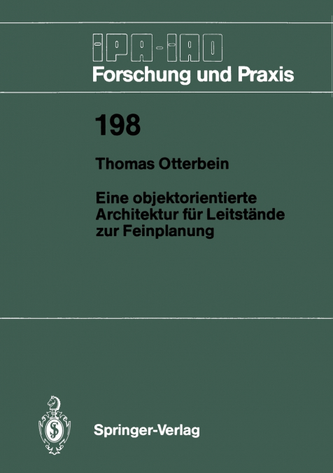 Eine Objektorientierte Architektur Fur Leitstande Zur Feinplanung
