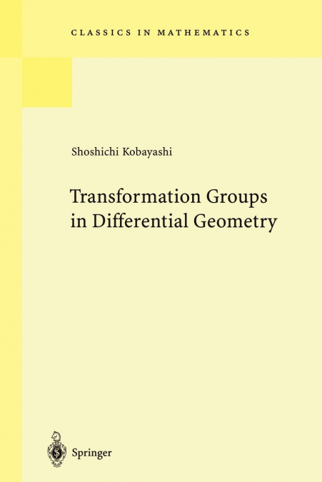 Transformation Groups in Differential Geometry