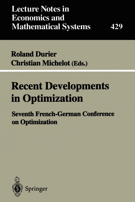 Recent Developments in Optimization