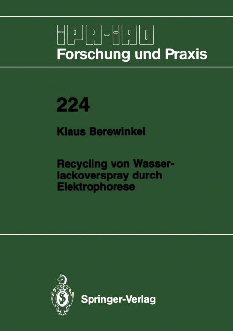 Recycling von Wasserlackoverspray durch Elektrophorese