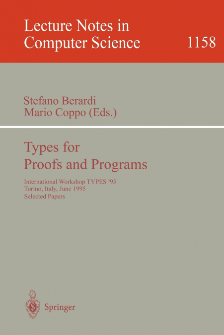 Types for Proofs and Programs