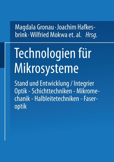 Technologien Fur Mikrosysteme