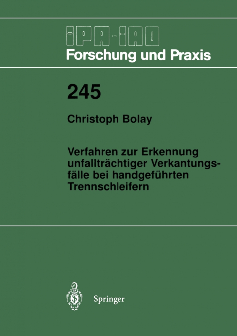 Verfahren zur Erkennung unfallträchtiger Verkantungsfälle bei handgeführten Trennschleifern