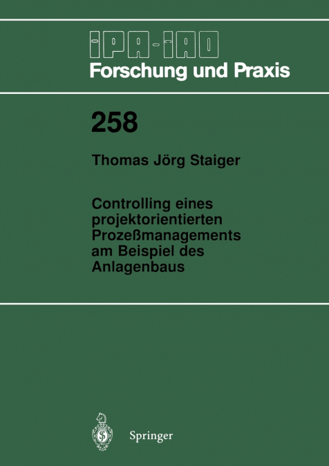 Controlling Eines Projektorientierten Prozessmanagements Am Beispiel Des Anlagenbaus