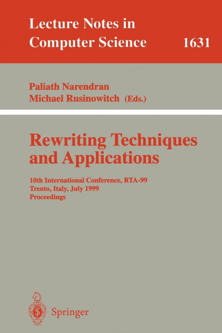 Rewriting Techniques and Applications