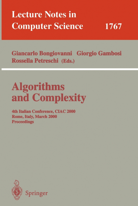 Algorithms and Complexity