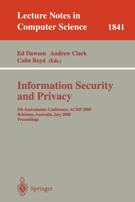 Information Security and Privacy