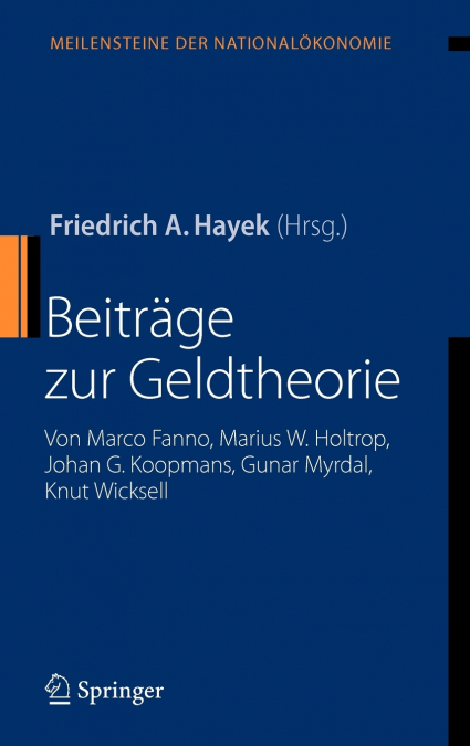 Beiträge zur Geldtheorie