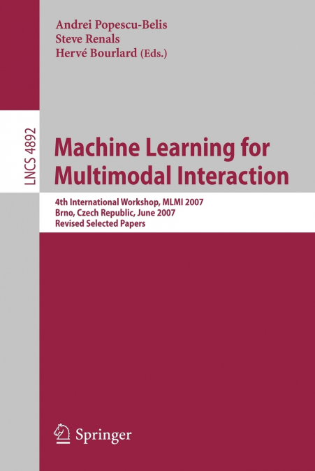 Machine Learning for Multimodal Interaction
