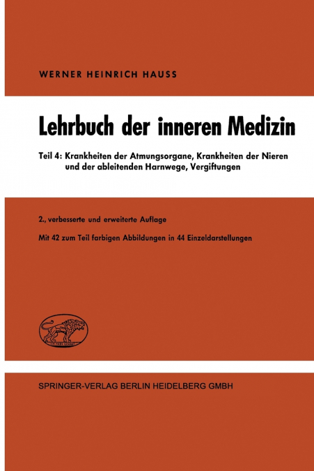 Lehrbuch Der Inneren Medizin in Vier Teilen