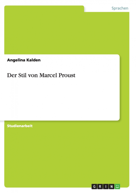 Der Stil von Marcel Proust