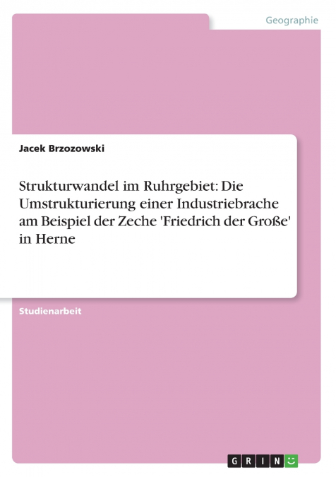 Strukturwandel im Ruhrgebiet