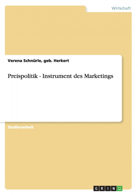 Preispolitik - Instrument des Marketings