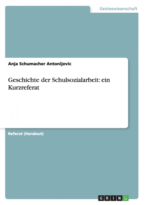 Geschichte der Schulsozialarbeit