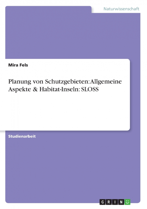 Planung von Schutzgebieten