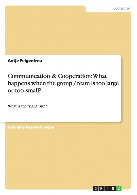 Communication & Cooperation