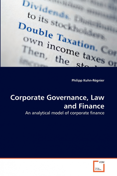 Corporate Governance, Law and Finance