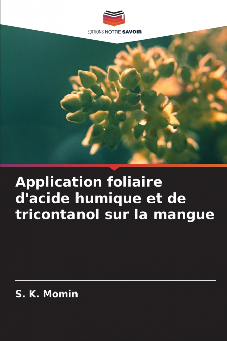 Application foliaire d’acide humique et de tricontanol sur la mangue