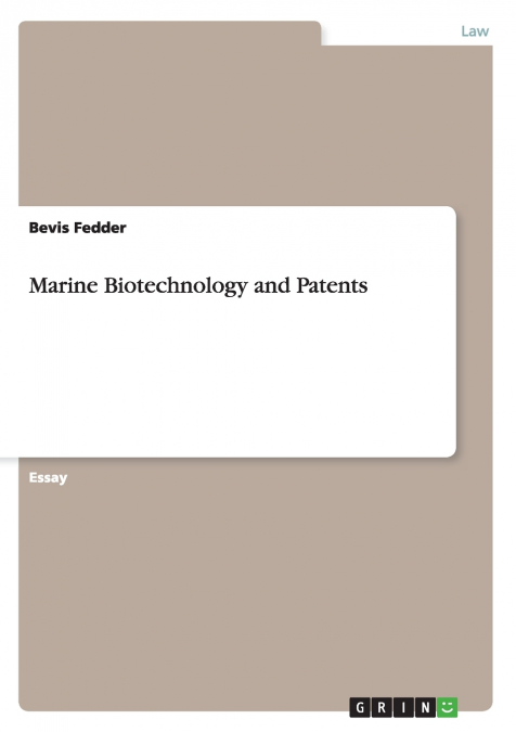 Marine Biotechnology and Patents