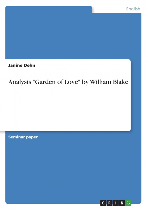 Analysis 'Garden of Love' by William Blake