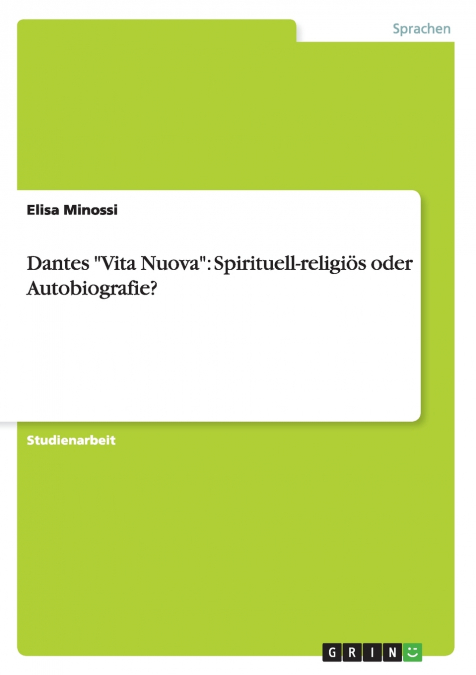 Dantes 'Vita Nuova'