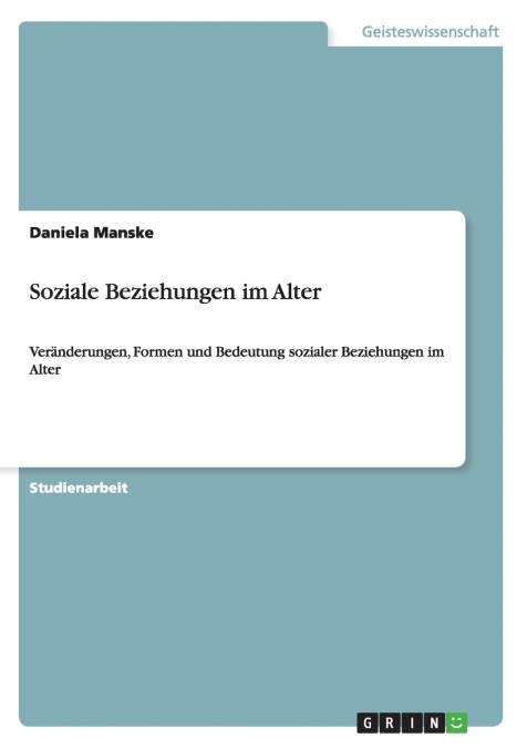 Soziale Beziehungen im Alter