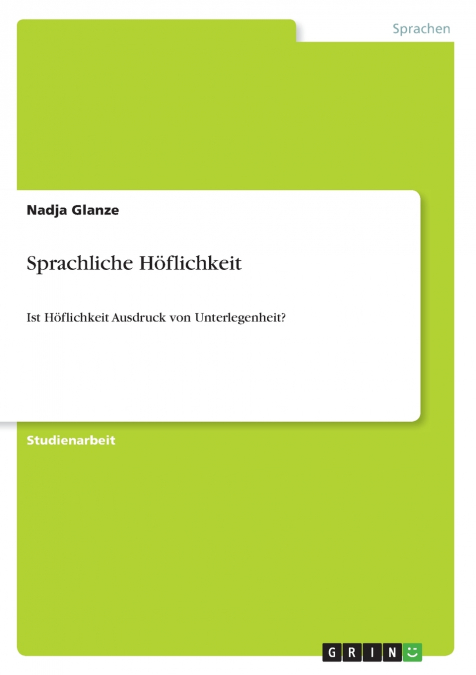 Sprachliche Höflichkeit