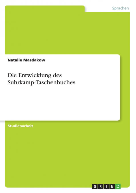 Die Entwicklung des Suhrkamp-Taschenbuches