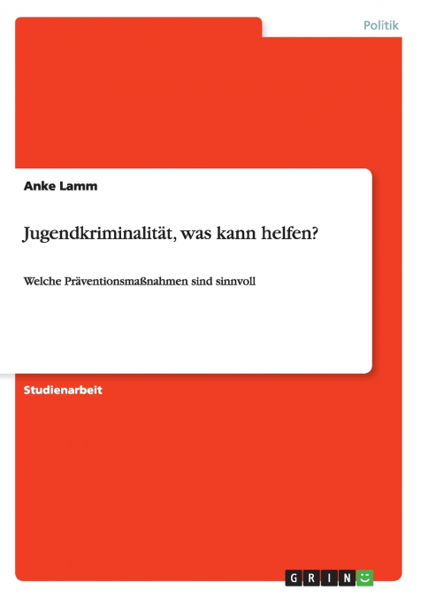 Jugendkriminalität, was kann helfen?