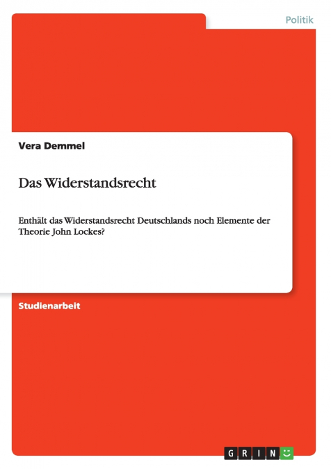 Das Widerstandsrecht
