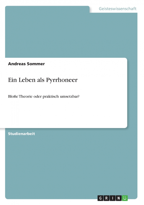 Ein Leben als Pyrrhoneer