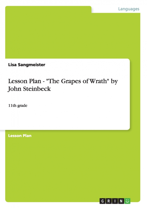 Lesson Plan - 'The Grapes of Wrath' by John Steinbeck