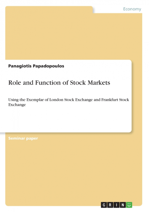 Role and Function of Stock Markets