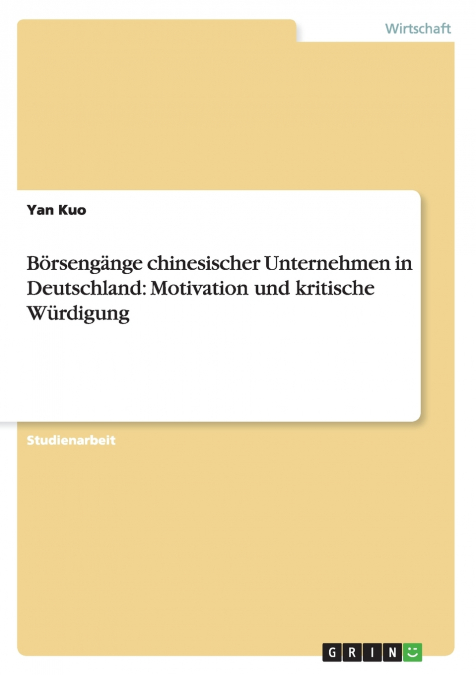 Börsengänge chinesischer Unternehmen in Deutschland