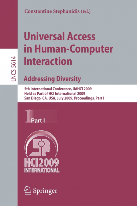 Universal Access in Human-Computer Interaction
