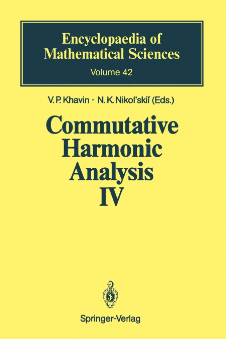 Commutative Harmonic Analysis IV