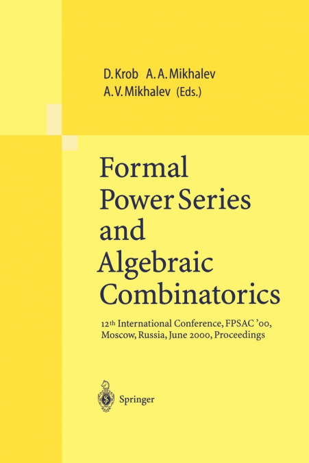 Formal Power Series and Algebraic Combinatorics